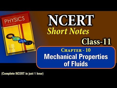 NCERT Short Notes | Class 11 Chapter 10 | Mechanical Properties of Fluids