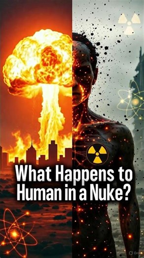 What Happens to a Human During a Nuclear Explosion 💀☢️ l #NuclearExplosion #ScienceShorts #MindBlown