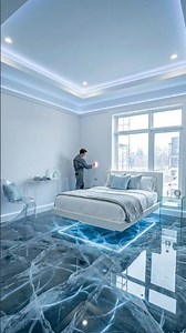 “Crystal Glass Bedroom Transformation ❄️ | Ice Mirror Epoxy Floor Timelapse 😱 6 May 2026