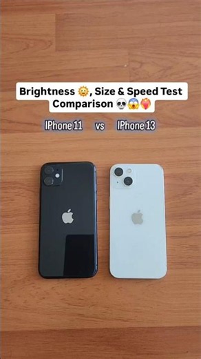 🔥 iPhone 11 vs iPhone 13 – Brightness, Size & Speed Test | Shocking Difference! 😱⚡📱 #Shorts #viral