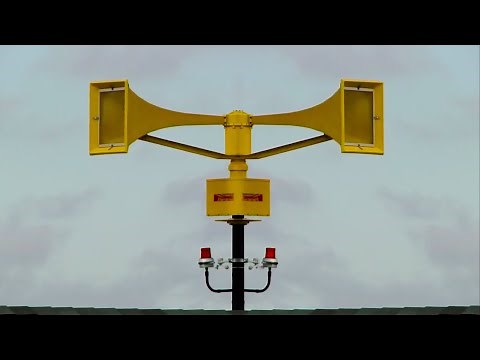 Dual Horned Thunderbolt 1000T Tornado Siren Test