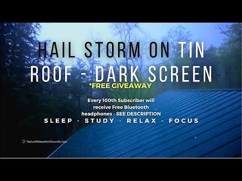 Hail Storm Sounds for Sleeping⛈️ Fall Asleep Fast - Black Screen Hail Storm