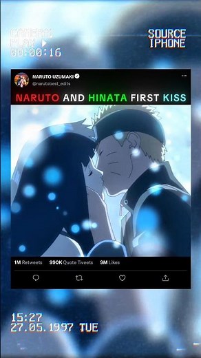 NARUTO AND HINATA FIRST KISS