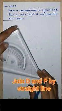 Draw a perpendicular to the given line from a point within it and near the end point.