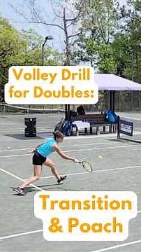 Volley Drill for Doubles: Transition & Poach | #tennis #doubles