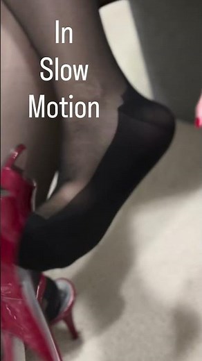 Just sitting here in my black stockings and red high heel peeptoes. Dangling ? Maybe.