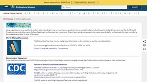 2K views · 32 reactions | The one-stop for reliable and updated information on the COVID-19 pandemic: https://mrkmnls.co/3dRGsc9 | Merck Manual Professional | Facebook