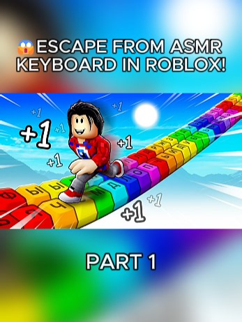 200K people are playing this! 😱 ESCAPING the crazy ASMR keyboard in Roblox! 🏃‍♂️💨 Can you beat this speed run? 👇 Click my profile for more parts! 🔥 #roblox #robloxobby #gaminglife #robloxfyp #asmr
