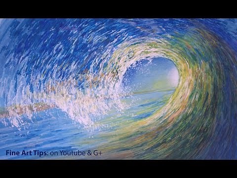 How to Draw an Ocean Wave - Как нарисовать океанскую волну