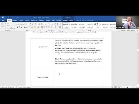 1.4 Explain how different assessment methods can be adapted to meet individual learning needs