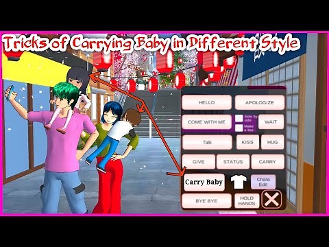 How to Carry Baby in different ways in Sakura School Simulator