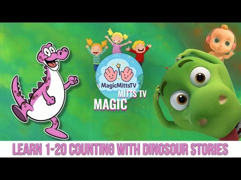 🦖 Learn Numbers with Roaring Dinosaurs | Fun 1–20 Counting Song | Magic Mitts TV