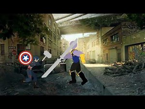 Captain America Iron man Thor vs Thanos Avengers Endgame pivot animation