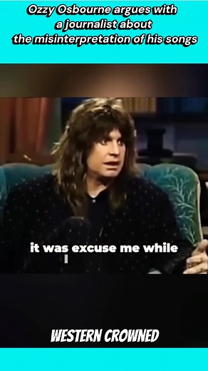 Ozzy Osbourne argues with a journalist about the misinterpretation of his songs #OzzyOsbourne #PrinceOfDarkness #HeavyMetalForever #RIPLegend | Western Crowned