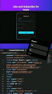 🌈 Modern CSS Login Form with Animation and Input Float #coding #webdesign #htmlcssjs #shorts