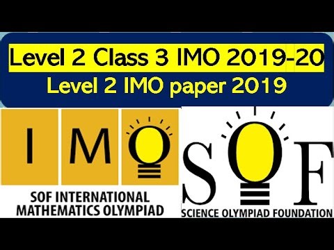 Level 2 IMO Class 3 SOF 2019-20 Mathematics Olympiad solved paper #maths #olympiad #sof #imo