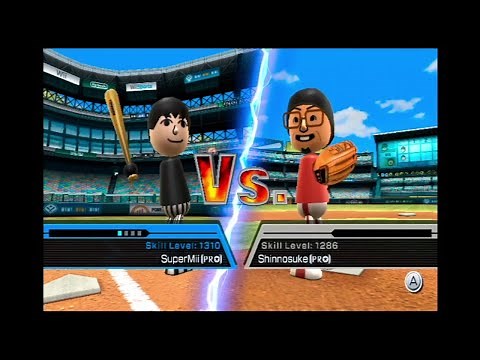 Wii Sports - Baseball - SuperMii vs Shinnosuke