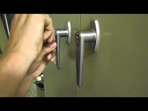Picking the lock on a file cabinet with a bobby pin