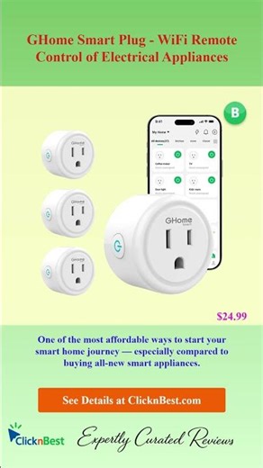 GHome Smart Plug - WiFi Remote Control of Electrical Appliances