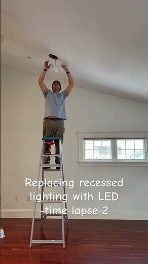 Replacing recessed lighting with flushmounted LED time lapse 2