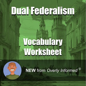Dual Federalism Vocabulary Worksheet