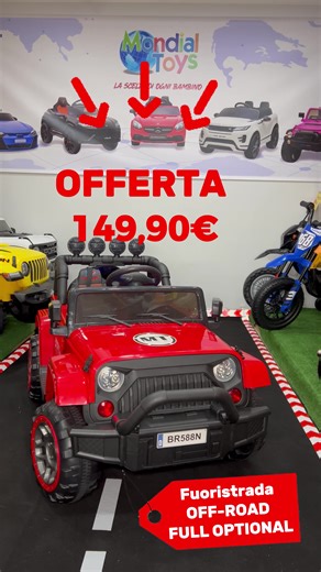 🚙 PRONTA ALL’AVVENTURA? Questa macchina elettrica fuoristrada per bambini è pura emozione su 4 ruote! Con 2 motori 12V, ammortizzatori reali e ruote rinforzate, affronta anche i percorsi più difficili 🏞️ 💺 Sedile in pelle con cintura a 5 punti 🔐 Accensione a chiave come i grandi 🎶 Musica, luci LED e suoni realistici 📱 Telecomando 2.4GHz per i genitori ✅ Soft start, sicurezza totale 🛞 Aderenza extra e look off-road 🎁 Include batteria, caricabatterie e tappetino Perfetta fino a 28 kg! ⚡ Sc