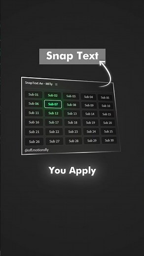 After Effects Text Presets Made Easy | SnapText Ae Panel #aetutorial
