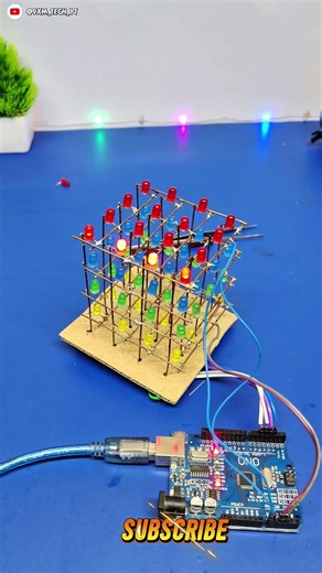 Led Cube In the way to complete 💯#arduino #experiment