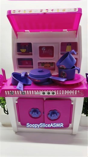 Unboxing New Barbie Kitchen Set 😍🍳 | So Satisfying ASMR #shorts #barbiekitchenset