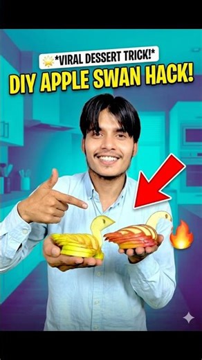 Turning An Apple Into A Swan 🍎🦢 #shorts #fruit #ashortaday