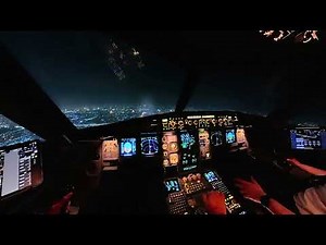 Inside the A320 Cockpit | Smooth Night Landing with Airline Captain