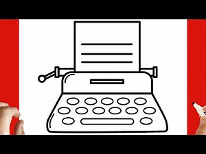 HOW TO DRAW TYPEWRITER 👈