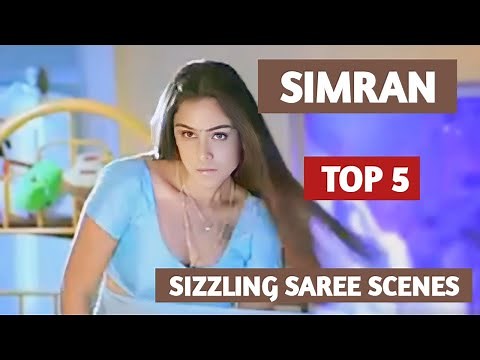 Simran | Top 5 | Sizzling Saree Scenes Of Simran
