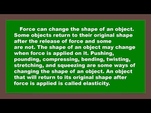 Science 4 Quarter 3 I Lesson 1: Effects of force on the Shape of an Object