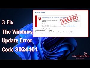 3 Fix the Windows Update Error Code 8024401