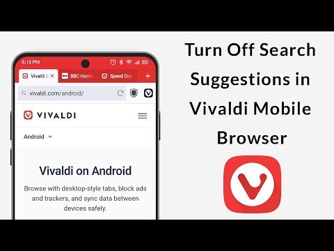 How to Turn Off Search Suggestions in Vivaldi Mobile Browser?