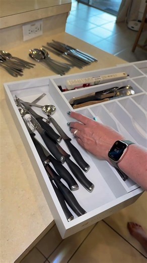 Our silverware drawer has never been so organized KitchenEdge #silverware #kitchen