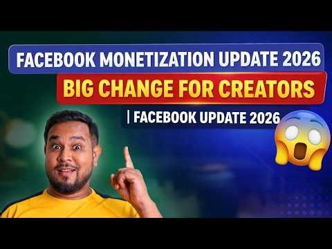 Facebook Monetization Update 2026 😱 Big Change for Creators | Facebook Update 2026