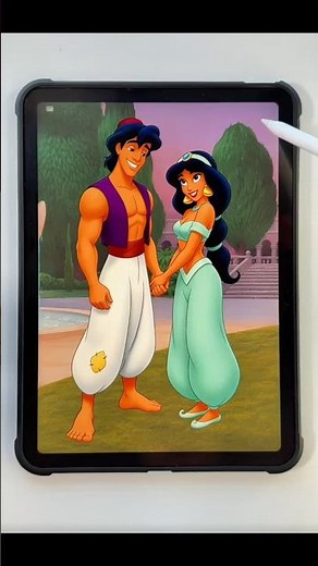 Aladdin & Jasmine Animation Transformation | Easy Flipbook Art Tutorial #shorts #viral