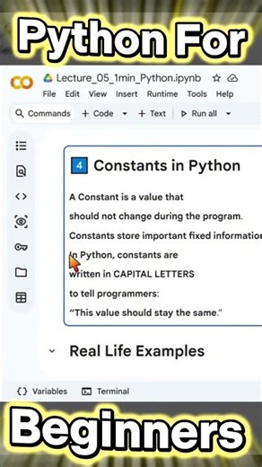 Python Constants Explained in 60 Seconds
