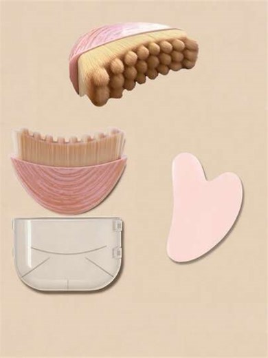 Lymphatic Contour Face Brush, Facial Brush For Lymphatic Drainage, Dry Lymphatic Massage Brush, Face Sculpting Brush, Contour Face Brush, Jawline And Chin Sculpting, Face Depuffer, Facial Tool | SHEIN