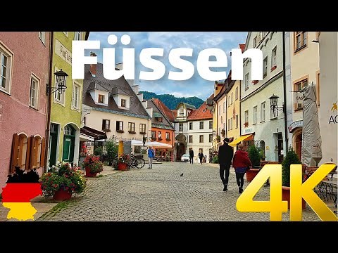 Füssen, Germany walking tour 4K 60fps - Discover the most beautiful towns in Germany
