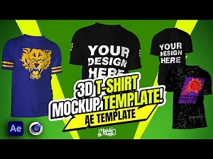 3D Rotating T-Shirt Mockup Template for AFTER EFFECTS