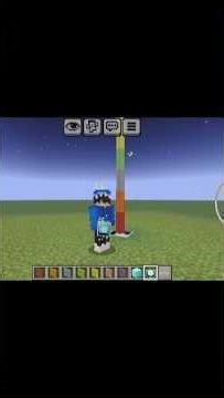 Beautiful rainbow beacon in Minecraft #minecraft #gaming