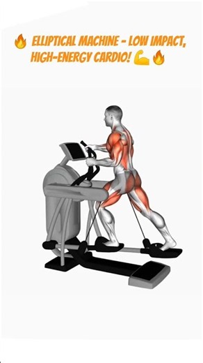 🔥 ELLIPTICAL MACHINE – Low Impact, High-Energy Cardio! 💪🔥 #gym #fitness #workout