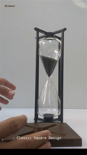 European Retro Classic Glass Hourglass Sand Timer with Elegant Metal Frame #TabletopAccent