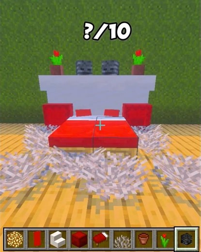 Stylish Double Bed Setup in Minecraft! 🛏️✨ #minecraft #minecraftbuilds #shorts