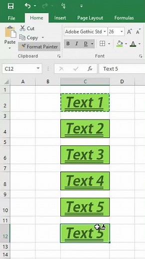 Use Format Painter in Excel Multiple Times | Multiple Times use of Format Painter in Excel #Shorts