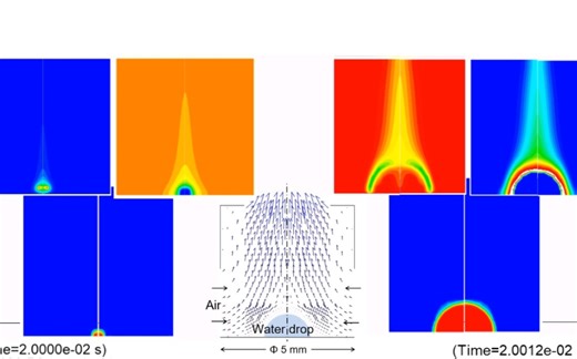 液滴的蒸发冷凝过程模拟！