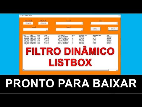 Carregar ABA ATIVA da Planilha para Listbox Excel VBA e Filtrar por Texto e Data